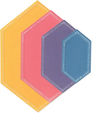 Sizzix Framelits Die Set - Stitched Hexagons by Stacey Park