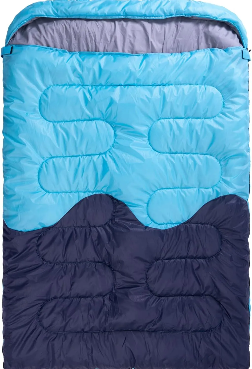 Sleeping Bag - Double Camping Sleeping Bags 2 Person for Adults Kids Boys Girls for Hiking Backpacking - Warm Cold Weather Lightweight Portable with Compression Bag for Indoors Outdoors Activities
