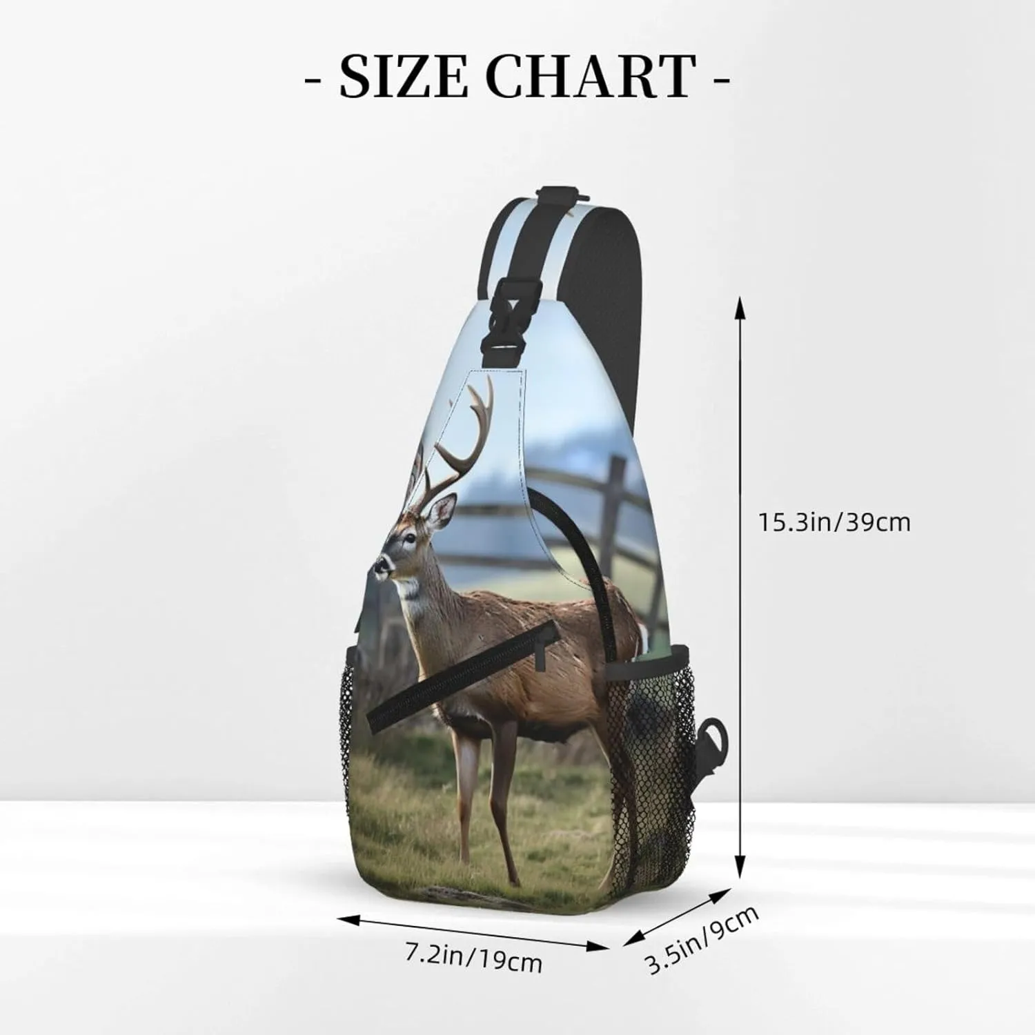 Sling Bag for Women Men Crossbody Bag Sling Backpack Dog running Cross Body Bag Adjustable Chest Bag