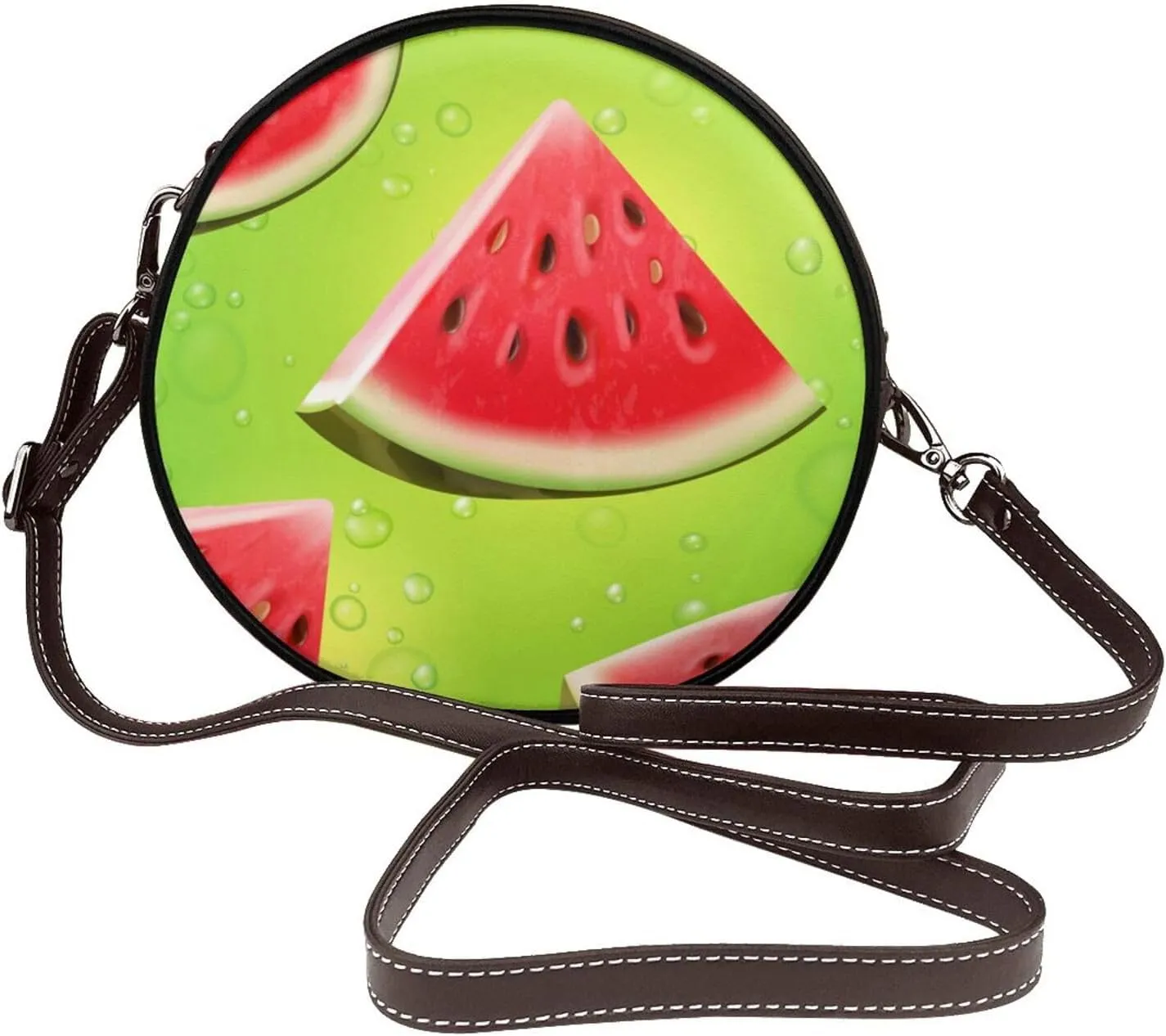 Small Crossbody Bags for Women Round Purses PU Leather Shoulder Bag with Adjustable Strap