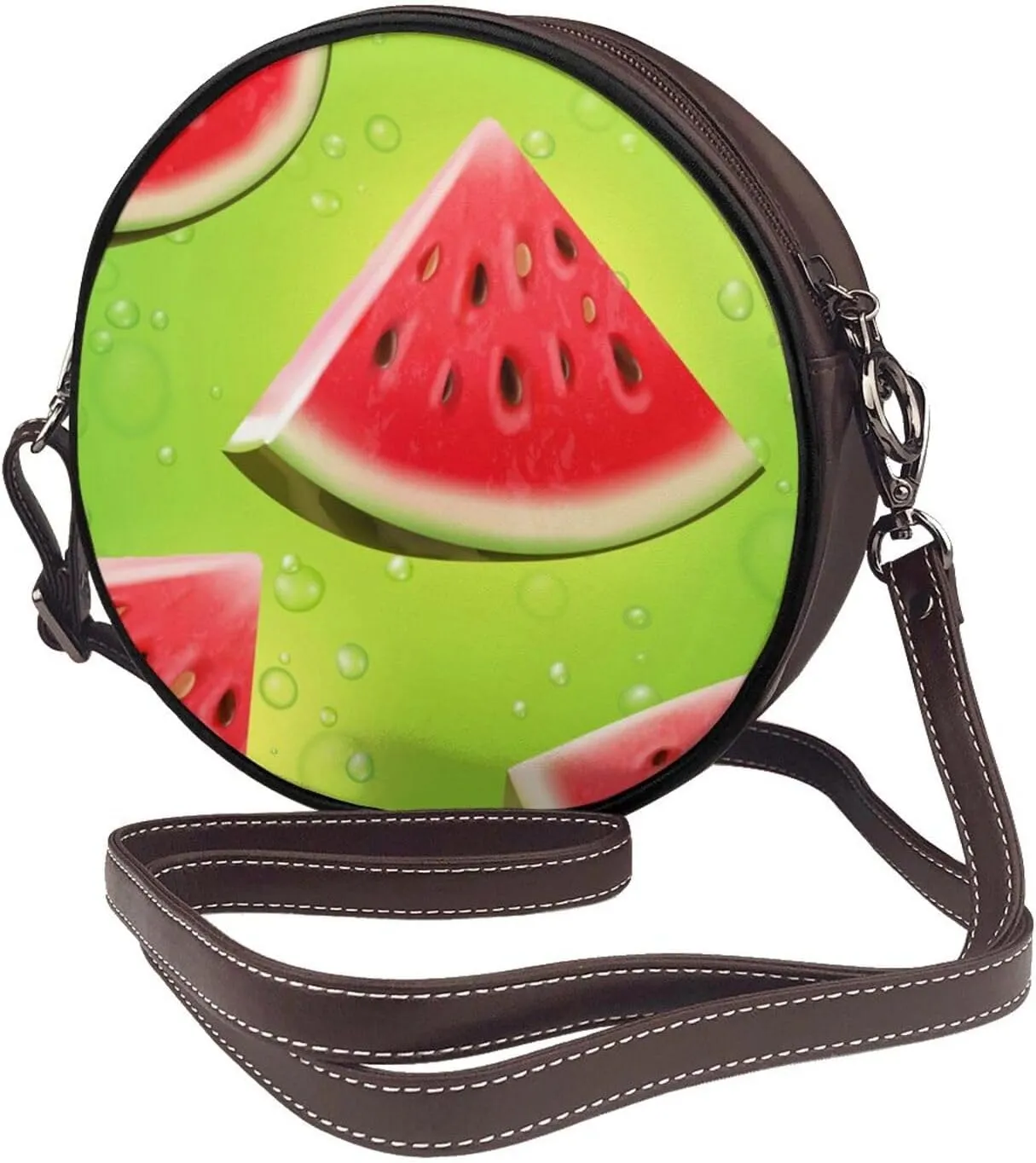 Small Crossbody Bags for Women Round Purses PU Leather Shoulder Bag with Adjustable Strap