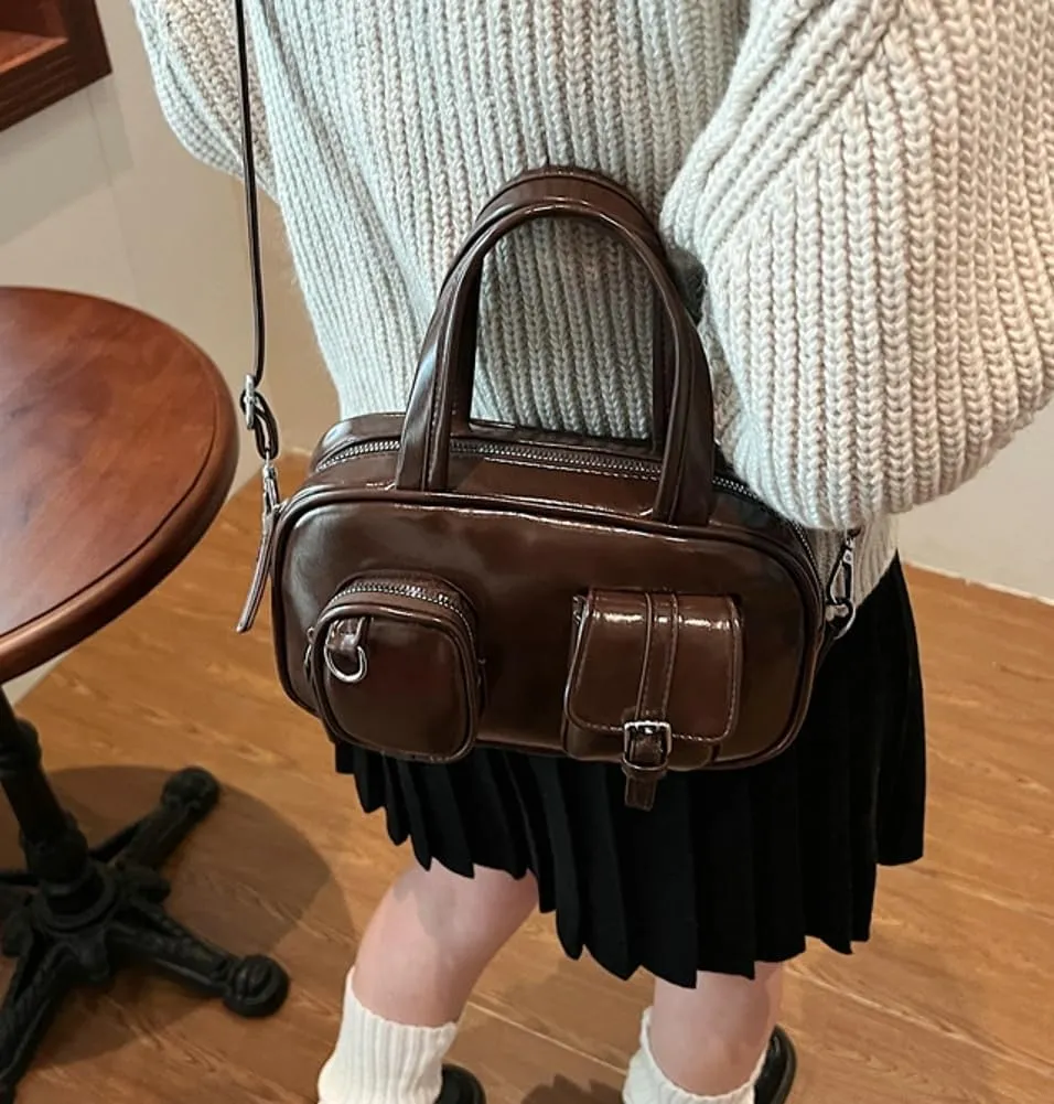 Small Crossbody Bags for Women Trendy Bowling Bag Stylish Handbag Purse Shoulder Bag for Women Mini Tote Bag for Everyday
