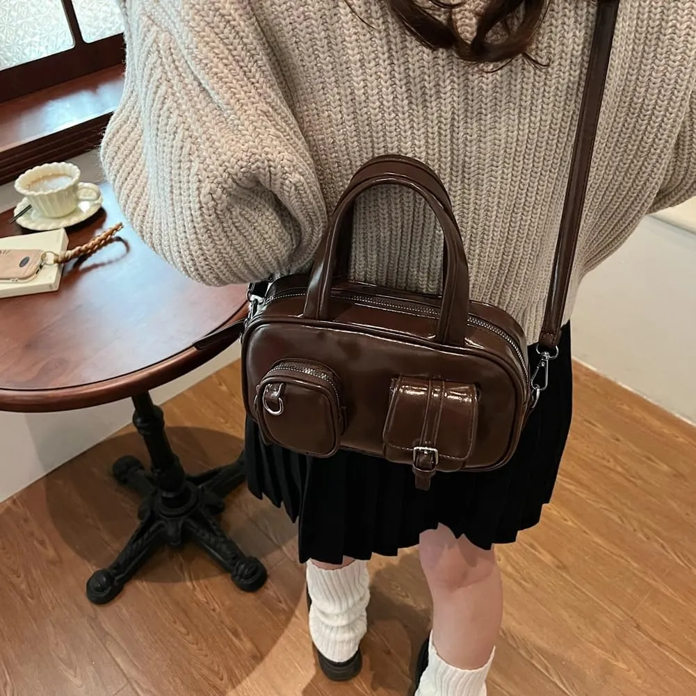Small Crossbody Bags for Women Trendy Bowling Bag Stylish Handbag Purse Shoulder Bag for Women Mini Tote Bag for Everyday