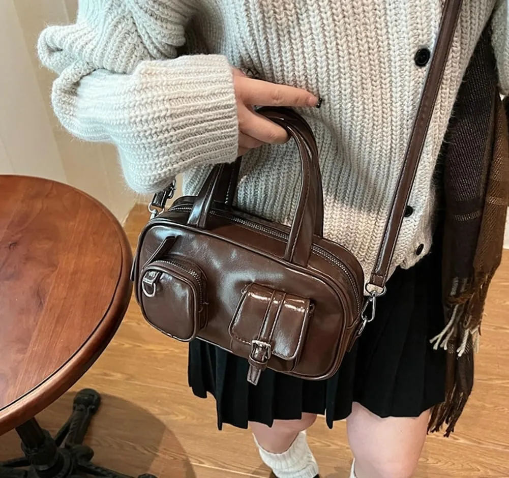 Small Crossbody Bags for Women Trendy Bowling Bag Stylish Handbag Purse Shoulder Bag for Women Mini Tote Bag for Everyday