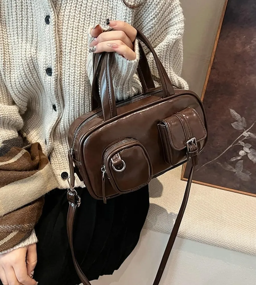 Small Crossbody Bags for Women Trendy Bowling Bag Stylish Handbag Purse Shoulder Bag for Women Mini Tote Bag for Everyday