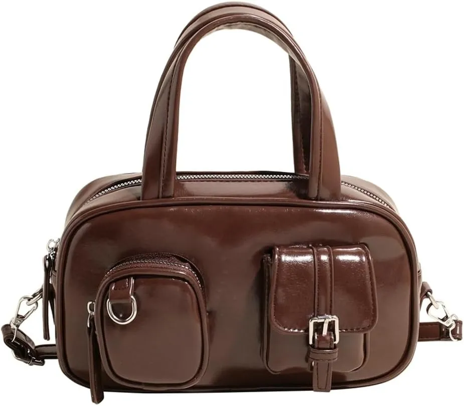 Small Crossbody Bags for Women Trendy Bowling Bag Stylish Handbag Purse Shoulder Bag for Women Mini Tote Bag for Everyday