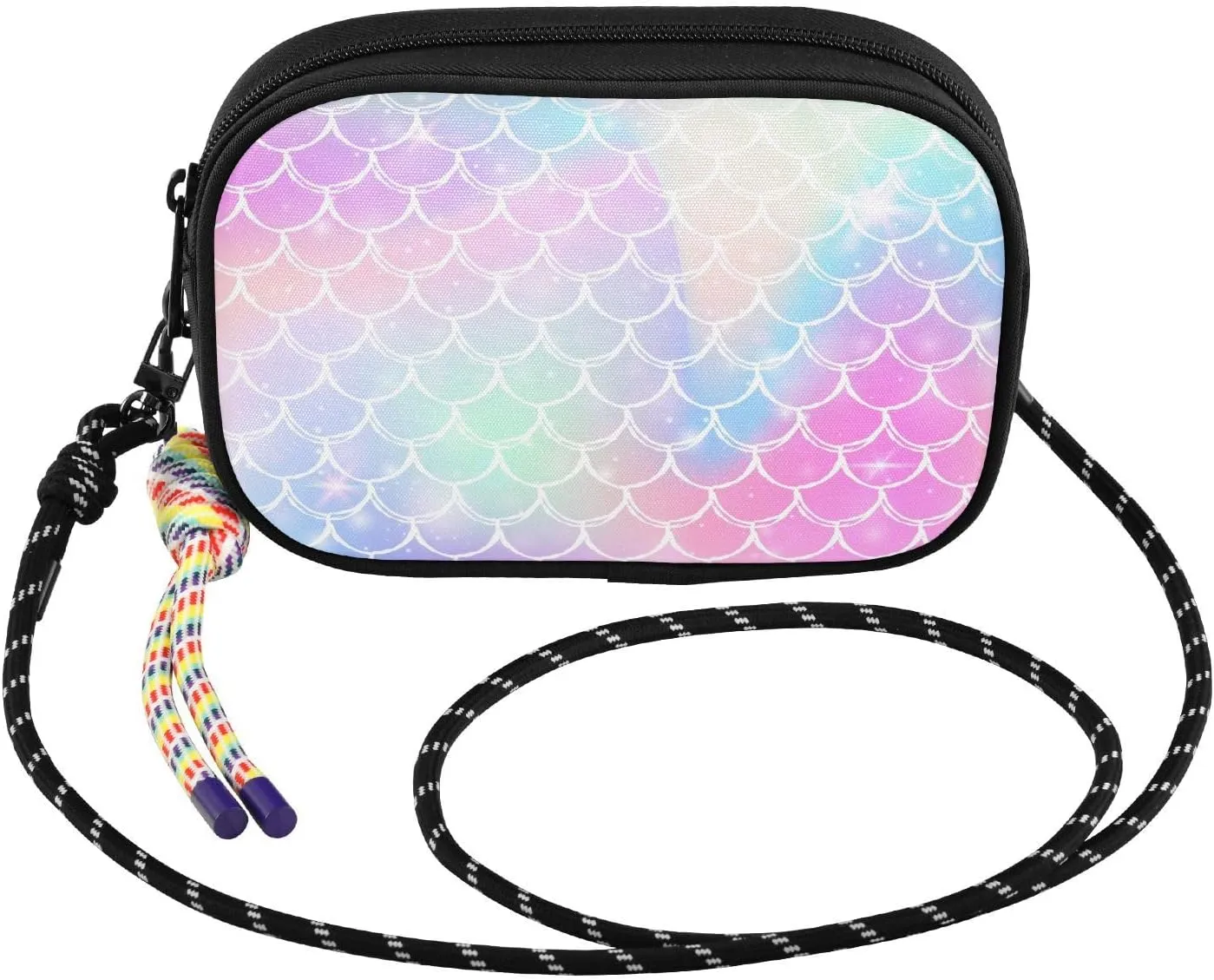 Small Crossbody Bags Rainbow Mermaid Scales Small Lightweight Cell Phone Purse