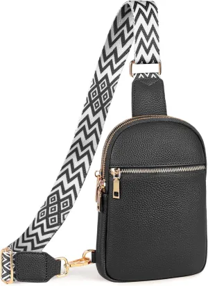 Small Sling Bag for Women Vegan Leather Crossbody Bags for Women Trendy Fanny Packs Chest Bag for Travel
