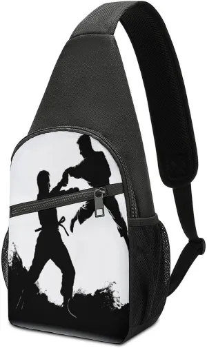 Small Sling Chest Bag Crossbody Bag for Men Women,Kickboxing Lightweight Gym Daypack for Travel Cycling Hiking