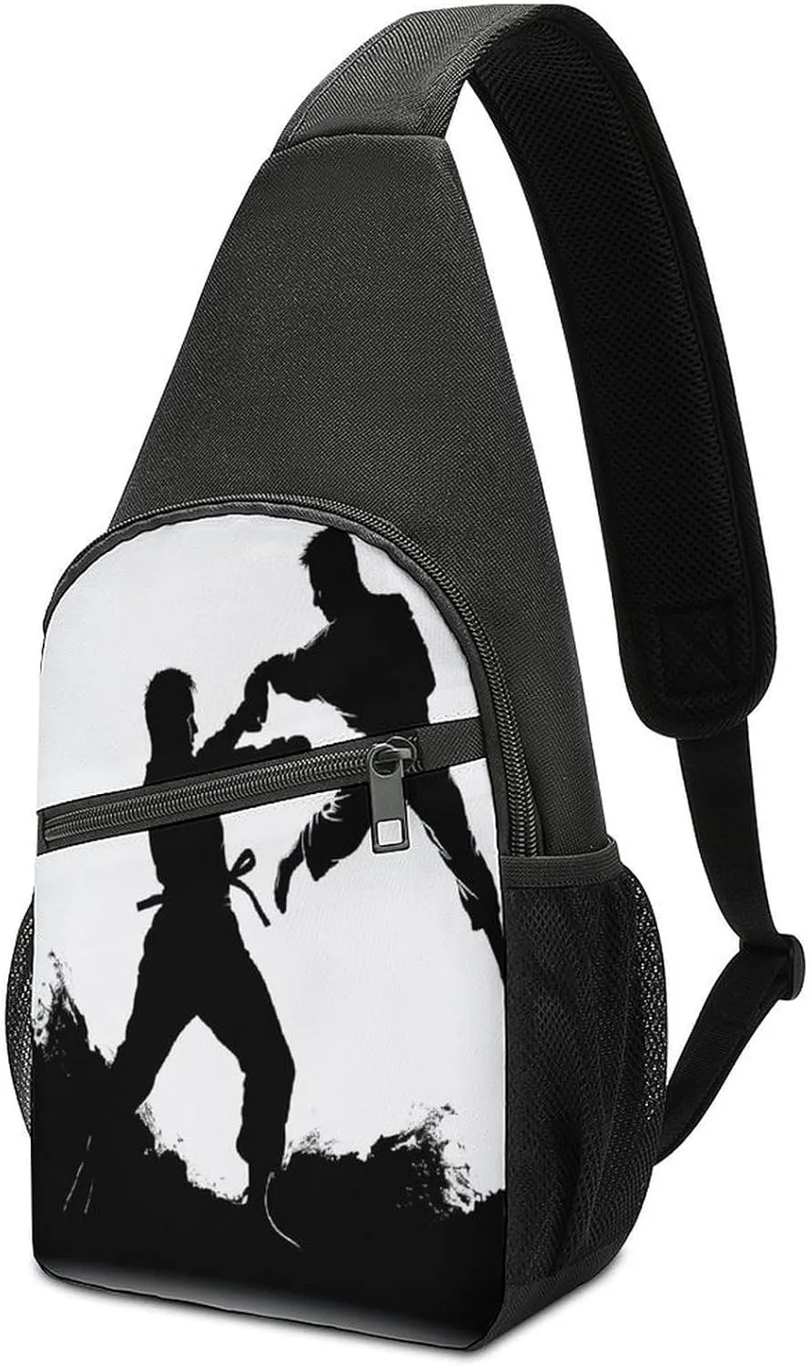 Small Sling Chest Bag Crossbody Bag for Men Women,Kickboxing Lightweight Gym Daypack for Travel Cycling Hiking