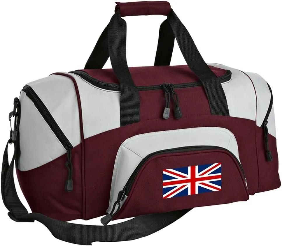 SMALL United Kingdom Gym Bag Deluxe England British Flag Travel Bag