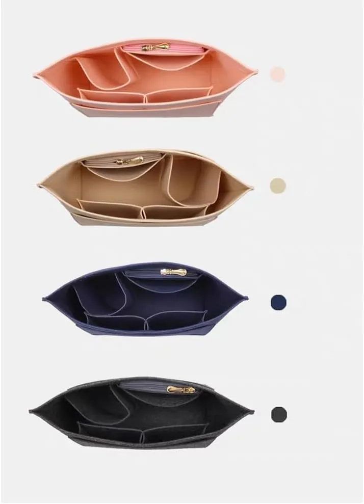 SMART DK Purse Organizer Insert for Longchamp Le Pliage Handbag Insert (beige, L/11 * 6.69 * 9.84in)
