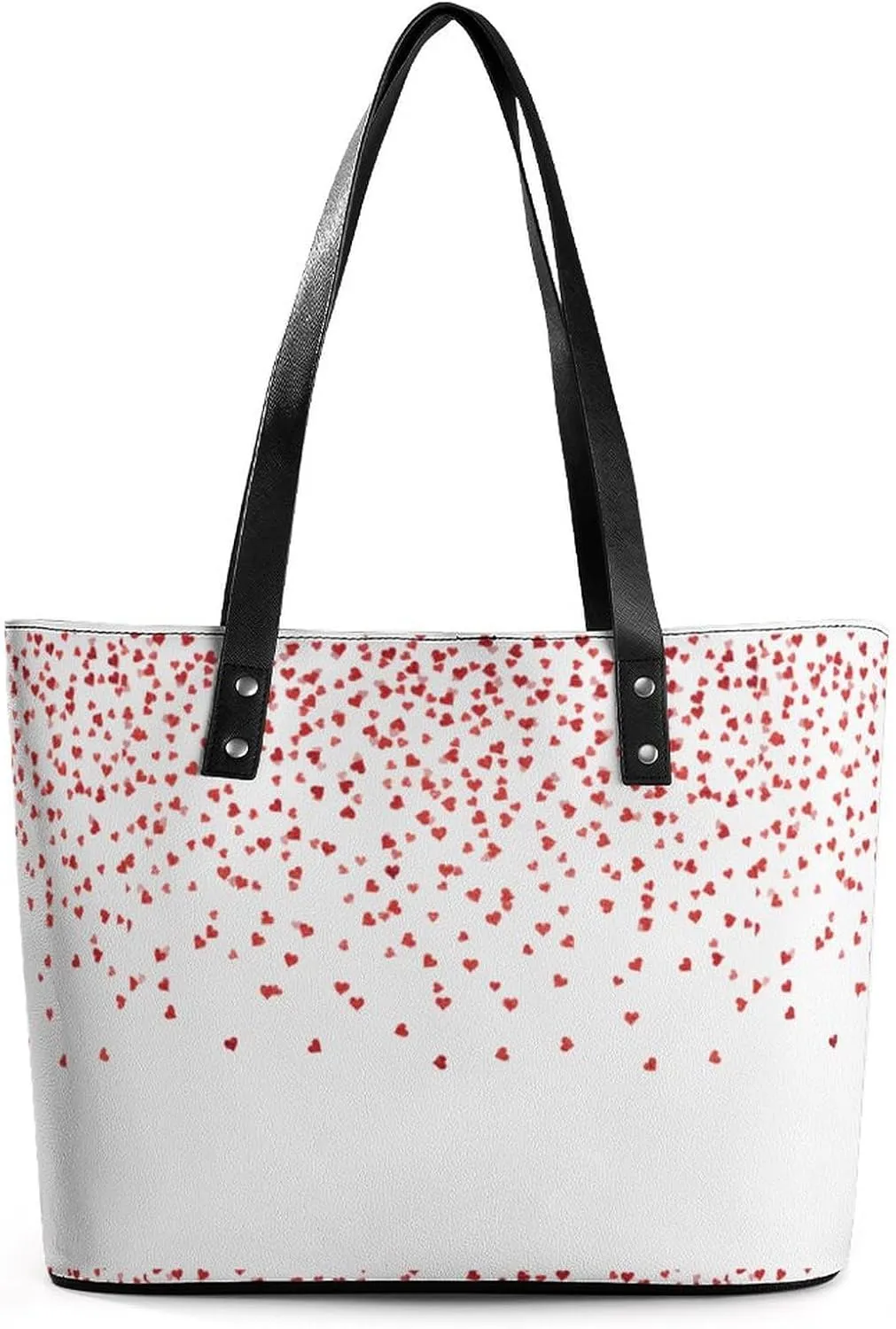 Snowflake Winter Wonderland Leather Handbag Smooth Wrinkle Resistant Lightweight And Convenient