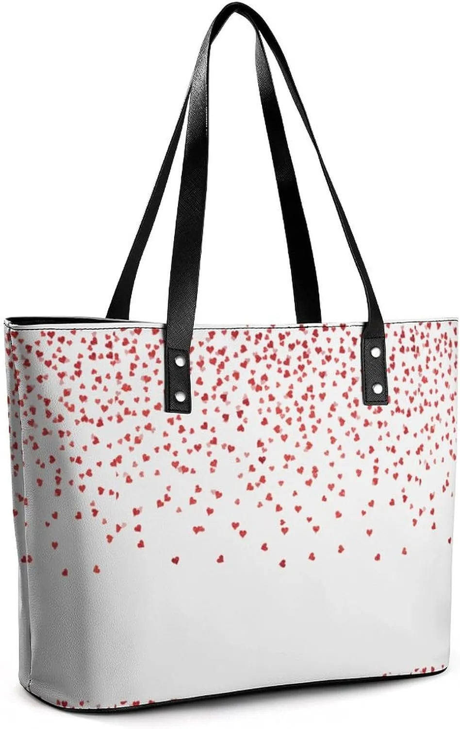 Snowflake Winter Wonderland Leather Handbag Smooth Wrinkle Resistant Lightweight And Convenient