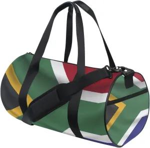South Africa Flag Travel Duffel Shoulder Bag ，Sports Gym Fitness Bags