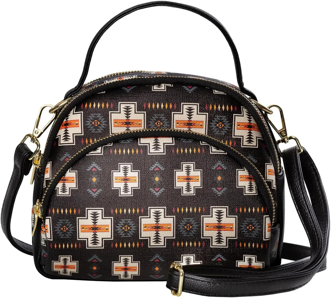 Southwest Crossbody Bags For Women, Handbags, Shoulder Bag, Purse, Pu Leather, With Adjustable Strap