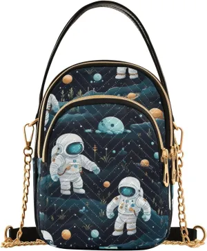 Space Planet Galaxy Astronaut Small Crossbody Bags for Women Adjustable Strap Purses Travel Handbags 20853712