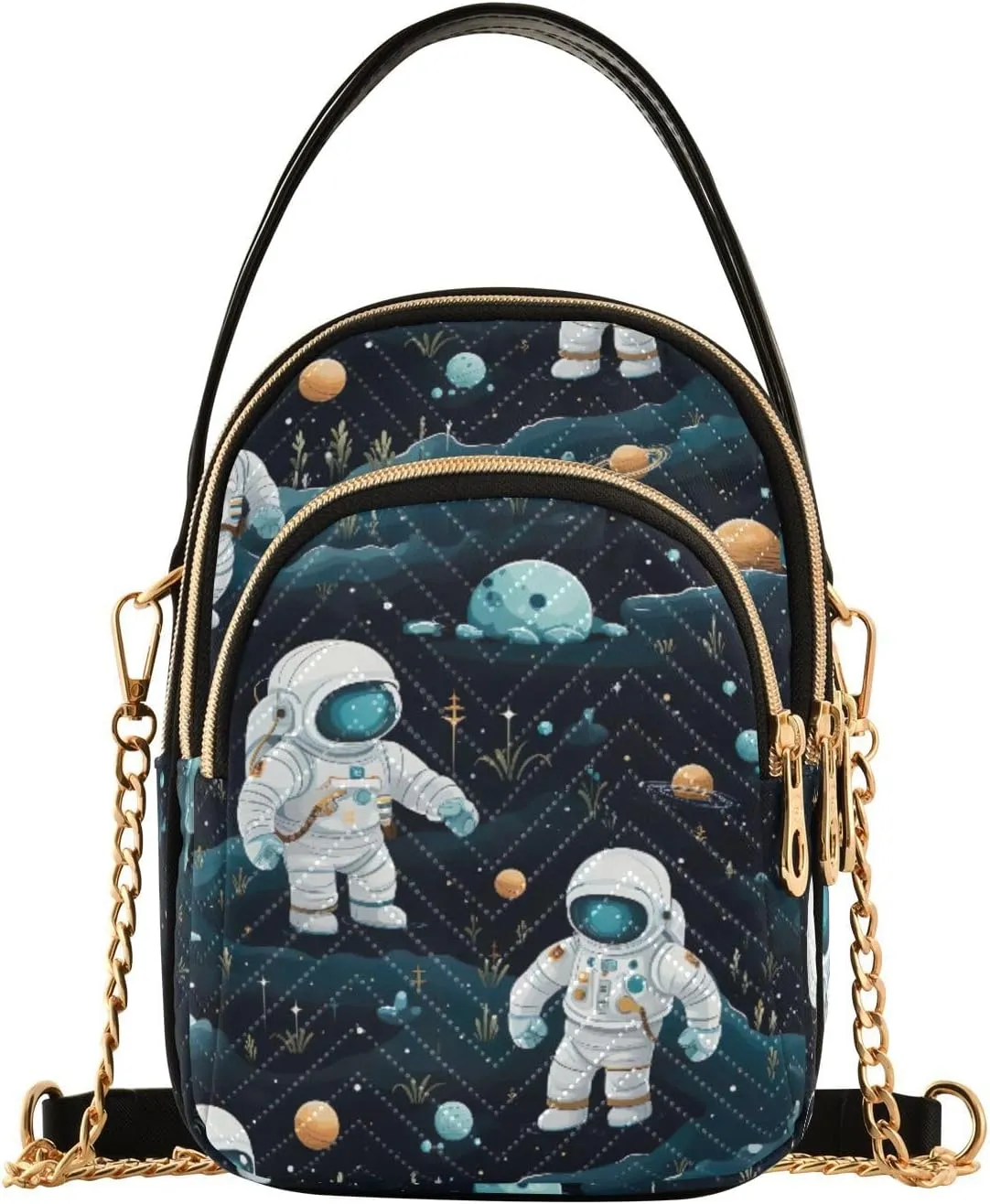 Space Planet Galaxy Astronaut Small Crossbody Bags for Women Adjustable Strap Purses Travel Handbags 20853712