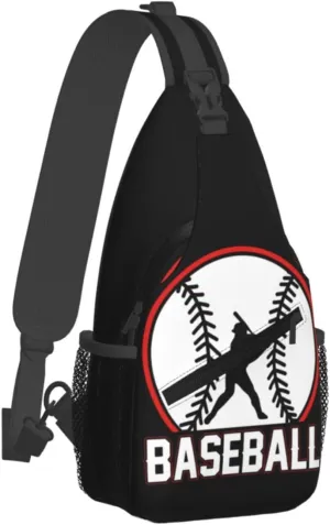 Sports Ball Game Baseball Chest Bags Crossbody Sling Bag Shoulder Bag Travel Hiking Daypack For Men Women