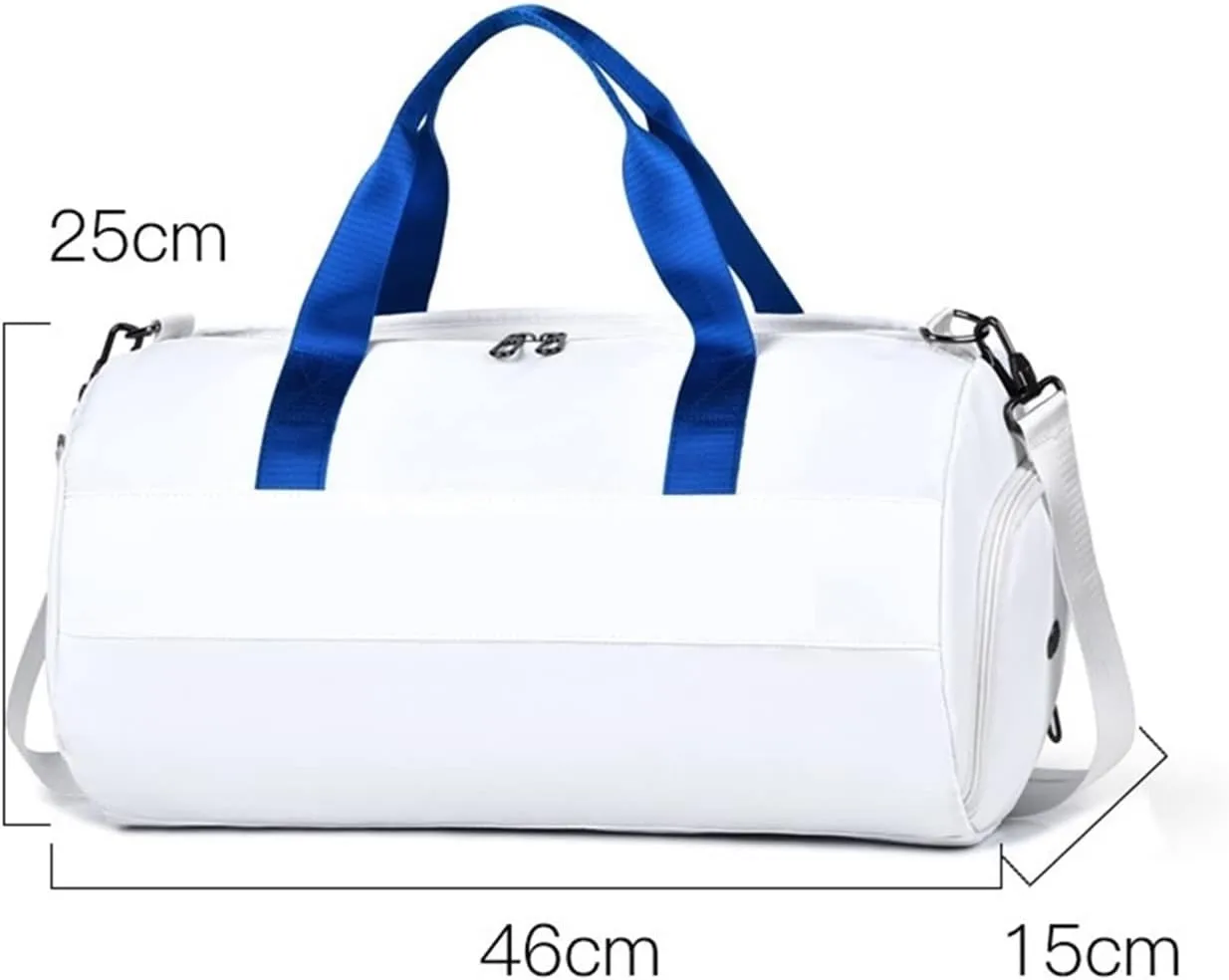 Sports Duffel Bags Dry and Wet Separation Fitness Bag Cylinder Waterproof Travel Portable Sports Bag Sport Gym Bag(Blue)