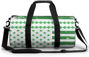 St Patrisks Day Duffelbag Zipper Tote Bag Lightweight Duffelbag Picnic Bags Gym Satchel Travel Handbag Sports Duffel Bags 17.7in/9in/9in