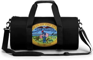 State Seal of Iowa Novelty Large Duffel Bag Lightweight Gym Bag Travel Tote Bags