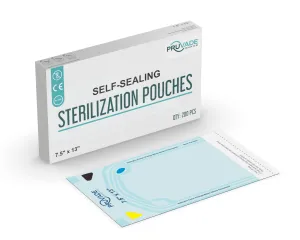 Sterilization Pouches - 200 Pack 7.5” x 13” Sterilizer Bags for Dental Offices - Autoclave Self Sealing Sterilization Pouch for Dental Instruments, Nail Techs, Tattoo, Medical Lab-7.5” x 13”
