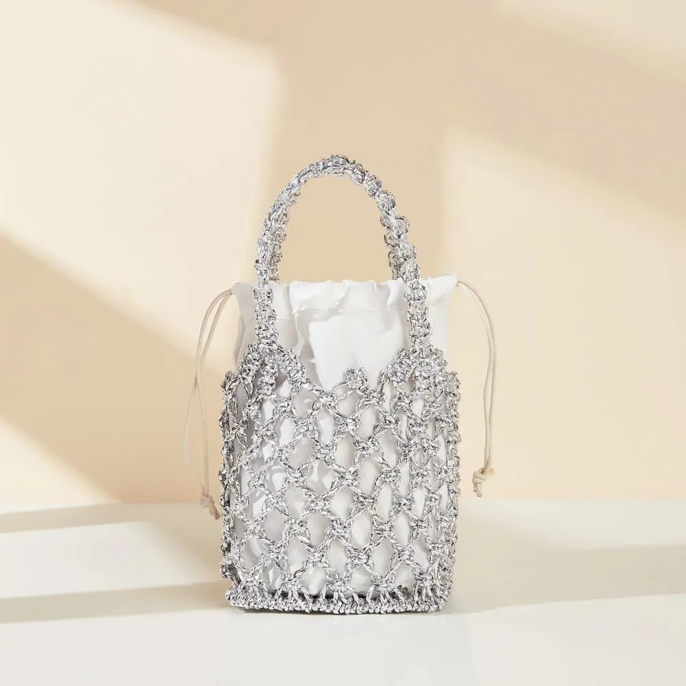 Straw Handbags for Women Exquisite Straw Purse Versatile Casual Beach Bag Vacation Handbags Aesthetic Summer Purse for Travel