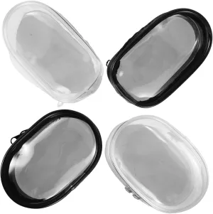 Stylish PVC Zipper Doll Bag 4pcs Set Compact Portable Storage Organizer for Dolls