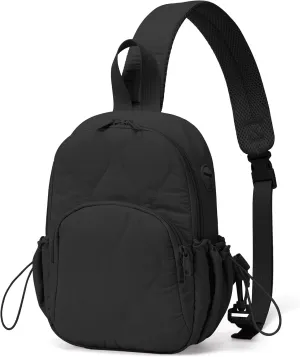 Stylish Sling Bag for Women – Versatile Crossbody Backpack with Adjustable Strap, Lightweight Shoulder Bag for Travel, Hiking & Sports(Black-Large)