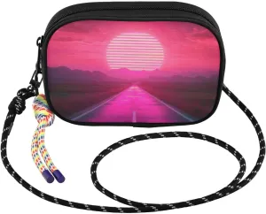 Sunset Neon Road Small Crossbody Bags for Women Cell Phone Purses Women's Shoulder Handbag Wallet Purse