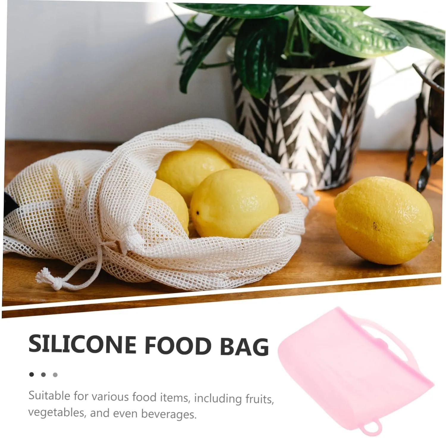 SUPVOX 1200ml Microwave Steam Bag Reusable Food Storage Pouch Silicone Fresh Keeping Bag Food Pouch for Baby Bottles Vegetables