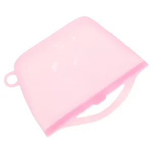 SUPVOX 1200ml Microwave Steam Bag Reusable Food Storage Pouch Silicone Fresh Keeping Bag Food Pouch for Baby Bottles Vegetables
