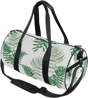 susiyo Small Sports Gym Bag Fern Herb Plant Leaves Compact Workout Duffle Bags for Men Women