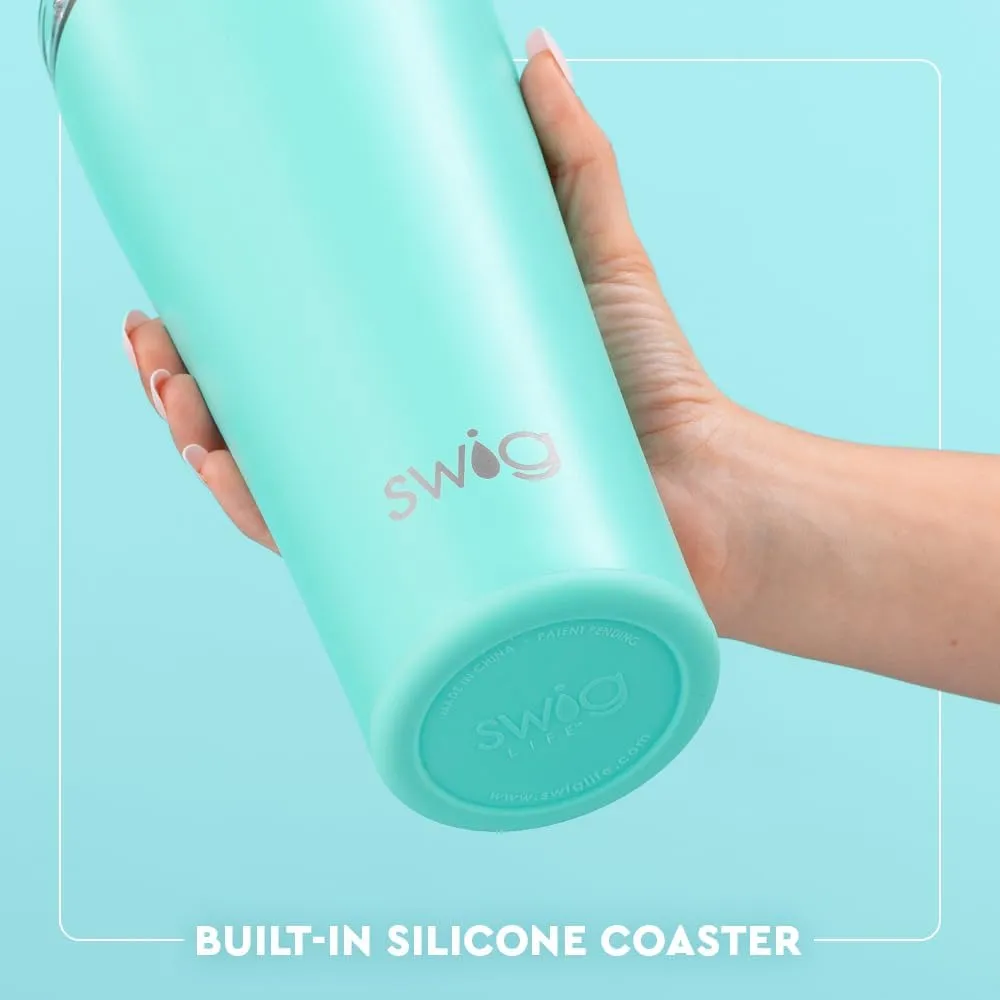 Swig Life 32oz Insulated Tumbler, Travel Coffee Tumbler with Lid, Cup Holder Friendly Travel Coffee Mug, Stainless Steel Thermos with Lid (Bride to Be)