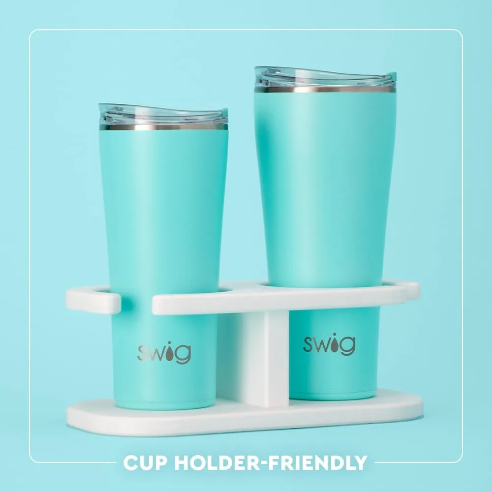 Swig Life 32oz Insulated Tumbler, Travel Coffee Tumbler with Lid, Cup Holder Friendly Travel Coffee Mug, Stainless Steel Thermos with Lid (Bride to Be)