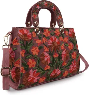 Synthetic Leather Gorgeous Embroidery Stylish Design Shoulder Crossbody Hobo Women Handbag