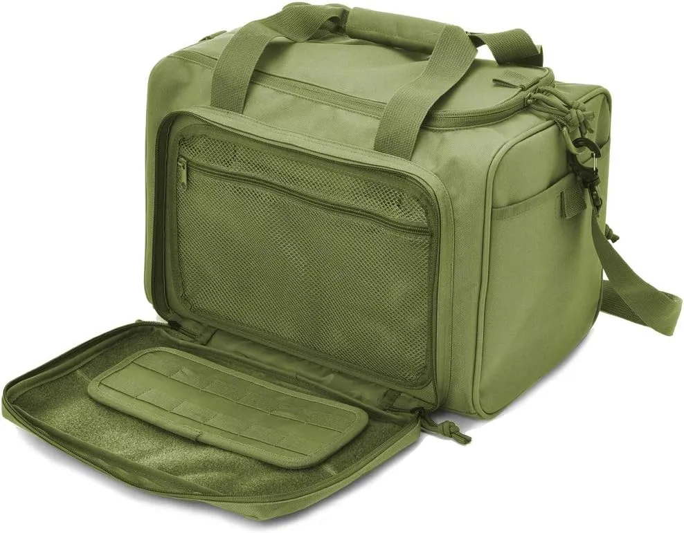 Tactical Gun Range Bag Deluxe Pistol Shooting Range Duffle Bags