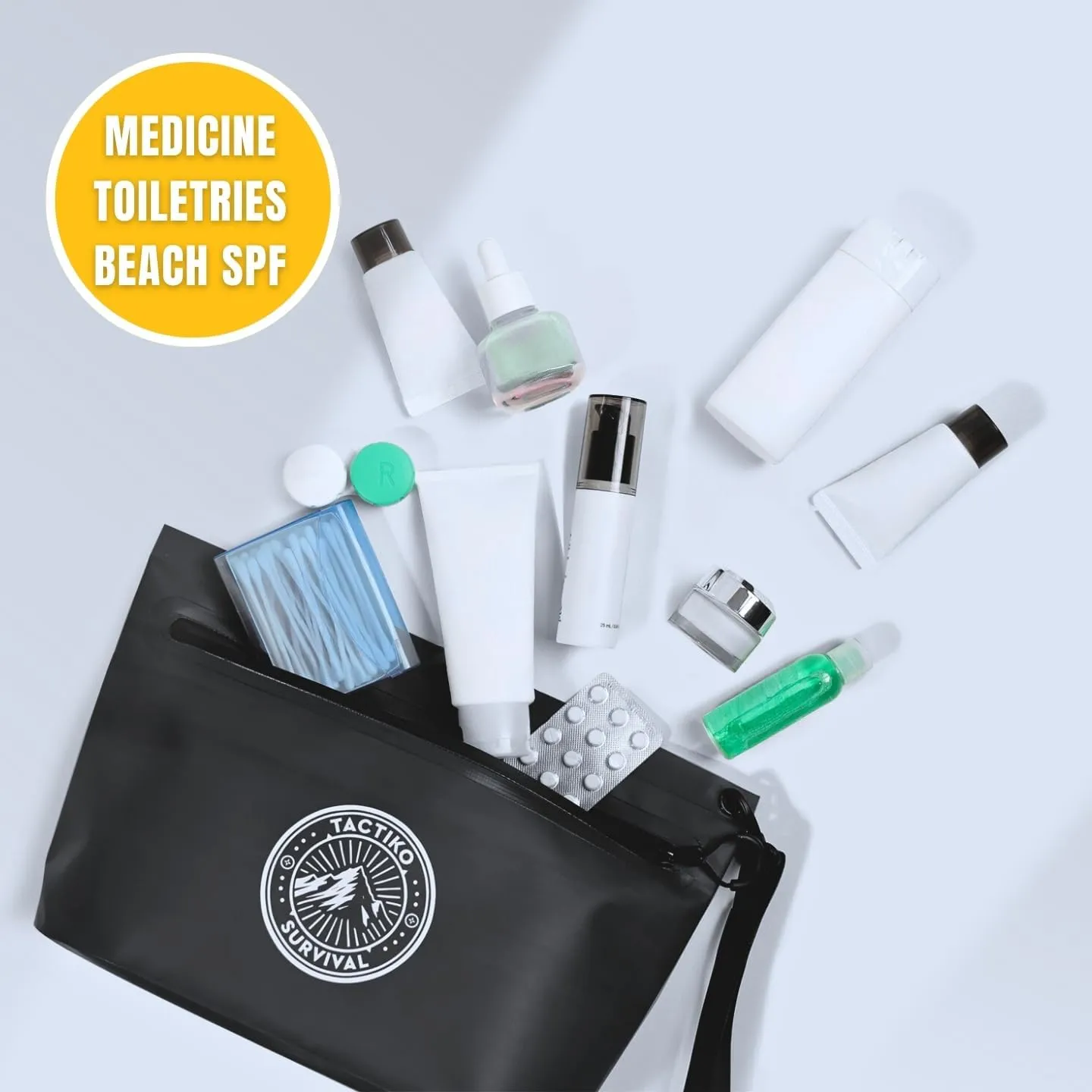 Tactiko Heavy-Duty 2L Splash Water Resistant Zipper Pouch - Hold-All Organizer for Dry Bags, Travel Bags