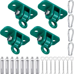 Tandefio 4 Sets Heavy Duty Swing Hangers for Wooden Concrete Set with Swing Hooks Screws Bolts Washers Swingset Accessories for Porch Patio Yoga Indoor Outdoor, Over 1800 lb Capacity