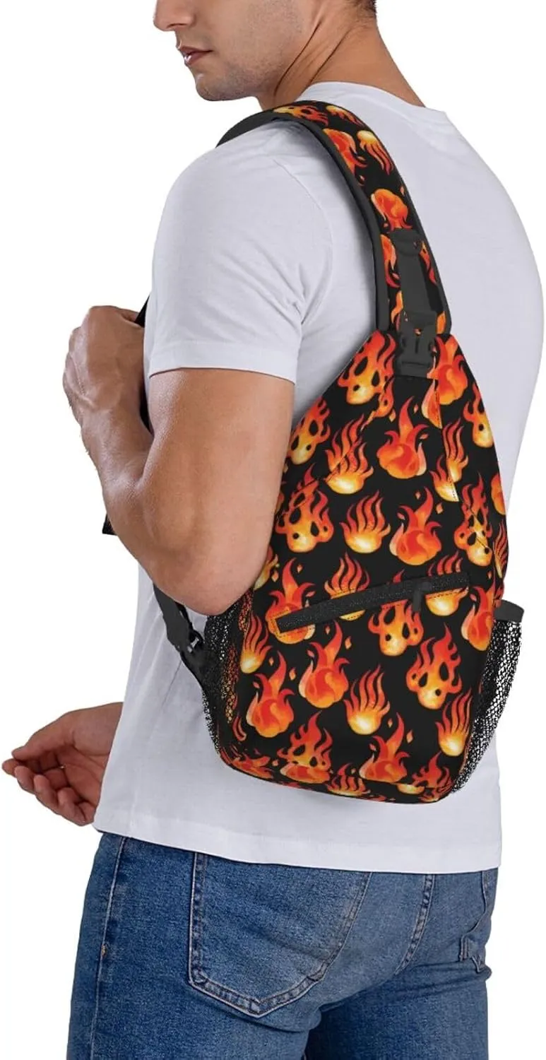 Tie Dye Swirl Rainbow Chest Bags Crossbody Sling Bag Shoulder Bag Travel Hiking Daypack For Men Women