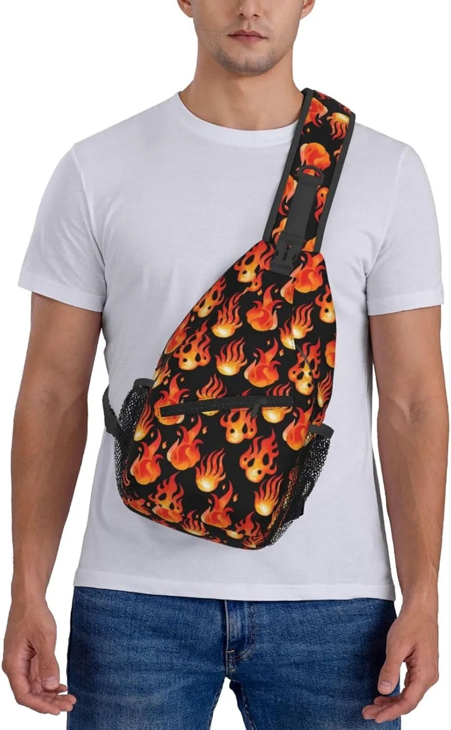 Tie Dye Swirl Rainbow Chest Bags Crossbody Sling Bag Shoulder Bag Travel Hiking Daypack For Men Women
