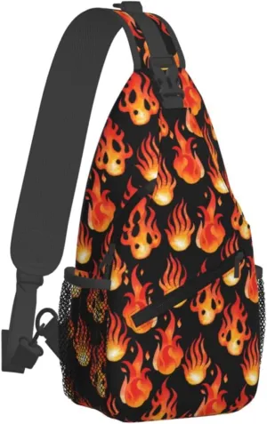 Tie Dye Swirl Rainbow Chest Bags Crossbody Sling Bag Shoulder Bag Travel Hiking Daypack For Men Women