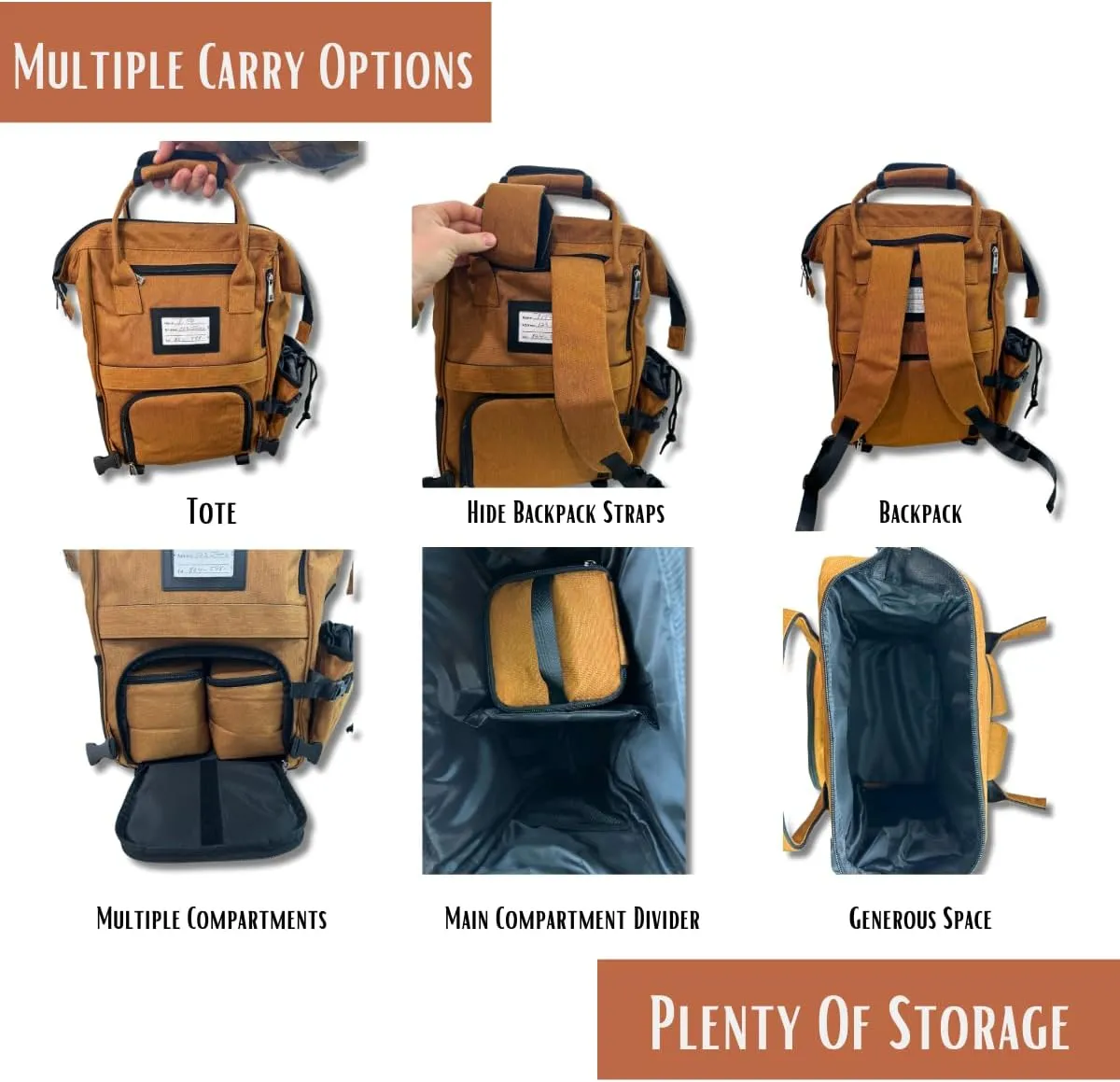 Tito's Closet Dog Travel Bag Includes Dog Travel Accessories 2-Pack Dog Travel Bowl, 2 Dog Food Containers, Dog Treat Bag (Brown), DB2024