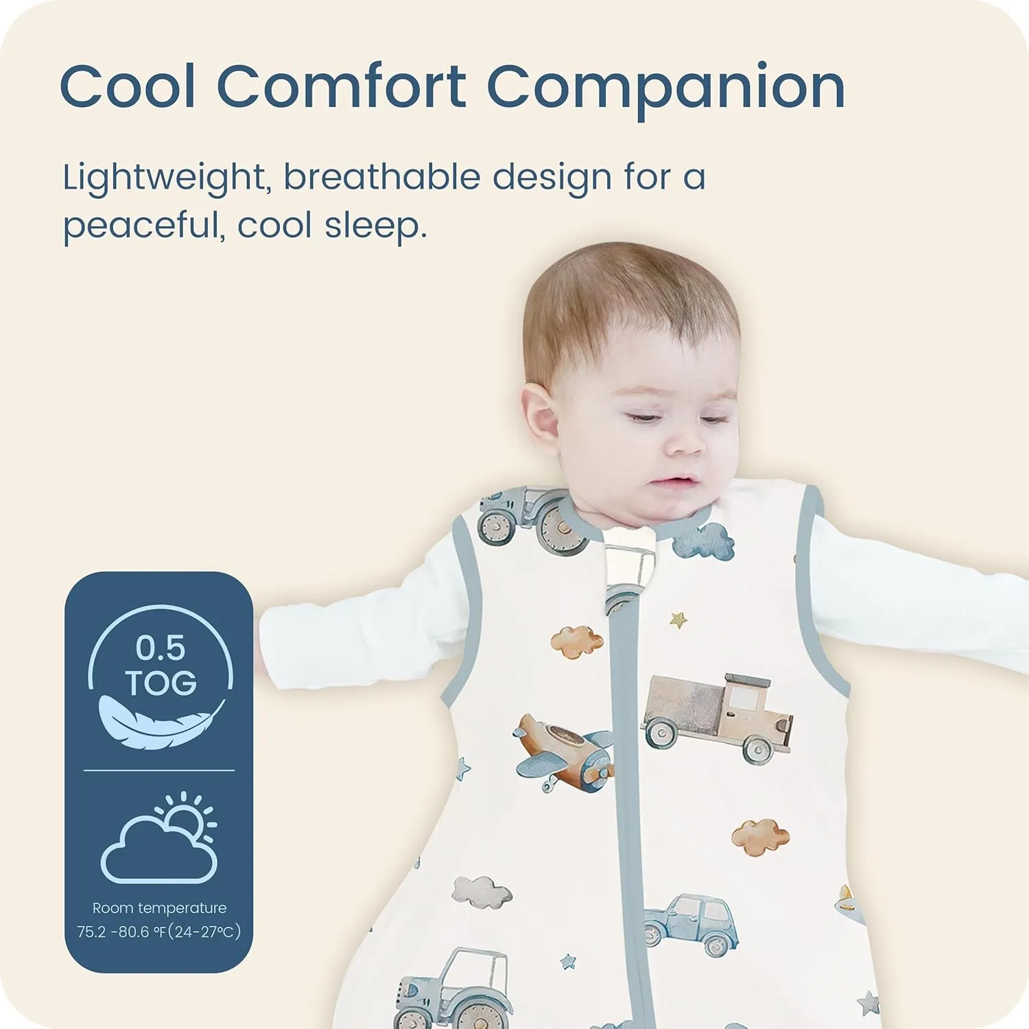 Toddler Sleep Sacks 2T-3T-4T, 0.5 TOG Light Summer Wearable Blankets, Extra Long XL Sleeping Bags, 2 Pack