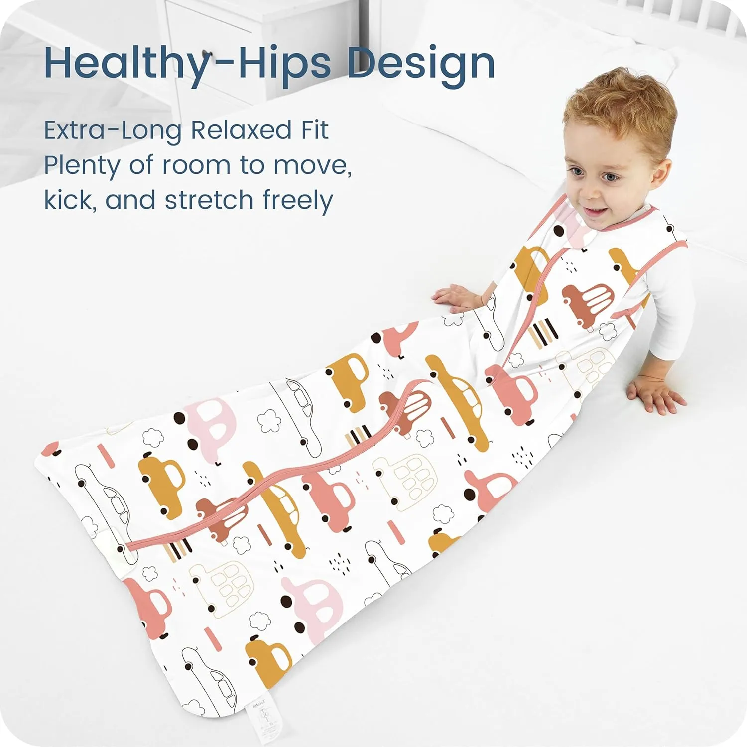 Toddler Sleep Sacks 2T-3T-4T, 0.5 TOG Light Summer Wearable Blankets, Extra Long XL Sleeping Bags, 2 Pack