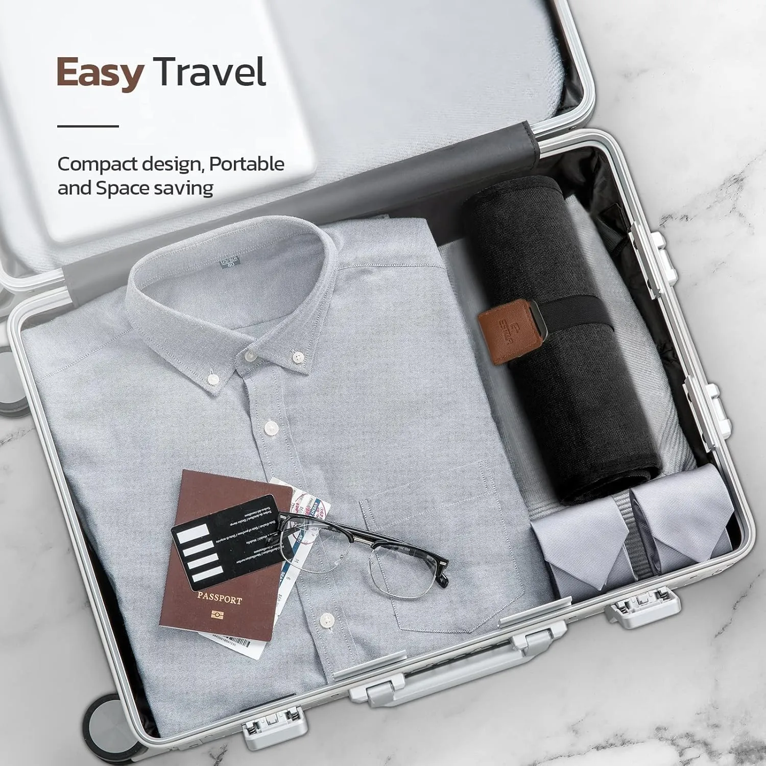 Toiletry Bag for Men, Travel Essentials Travel Toiletry Bag, Water-Resistant Compact Bathroom Roll Organizer for Hygiene, Shaving kit, Gifts for men
