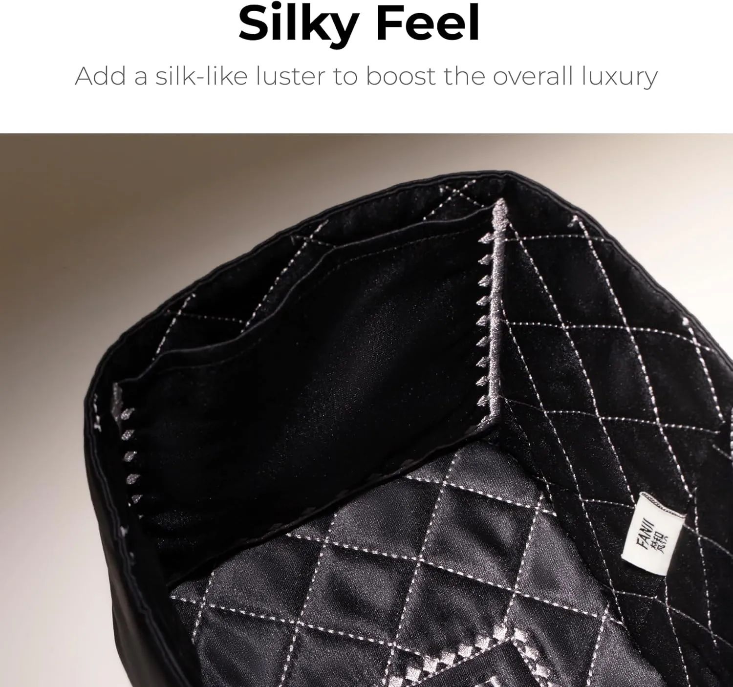 Tote Bag Organizer Insert for HERMES Picotin22 handbag, Custom Fit Inside Premium Matte Black Lightweight WaterResistant Purse Insert