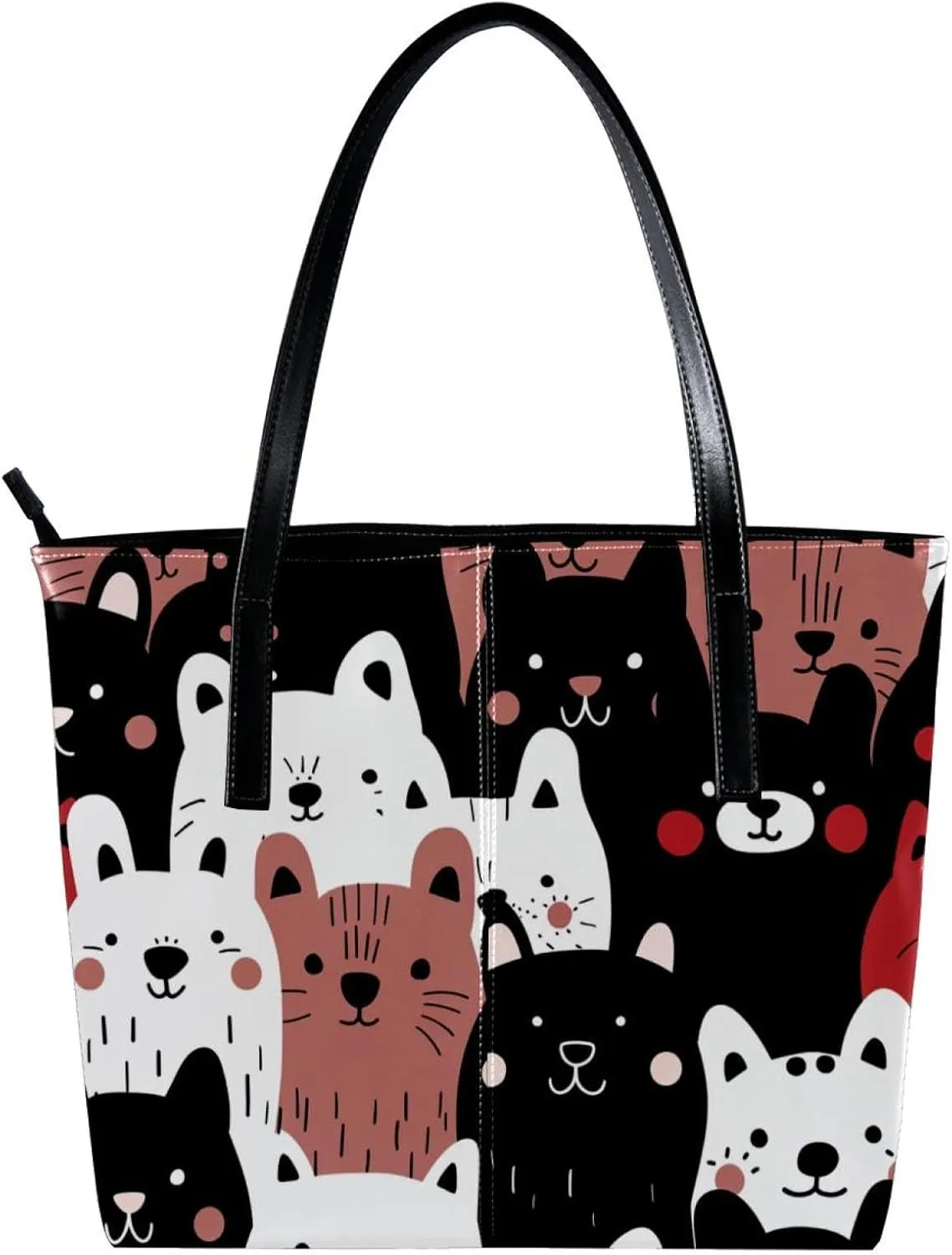 Tote Bags, Large Tote Bag, Women's Tote Handbags, Sheep Cat Dog Cartoon Animal, Tote Bag for Work
