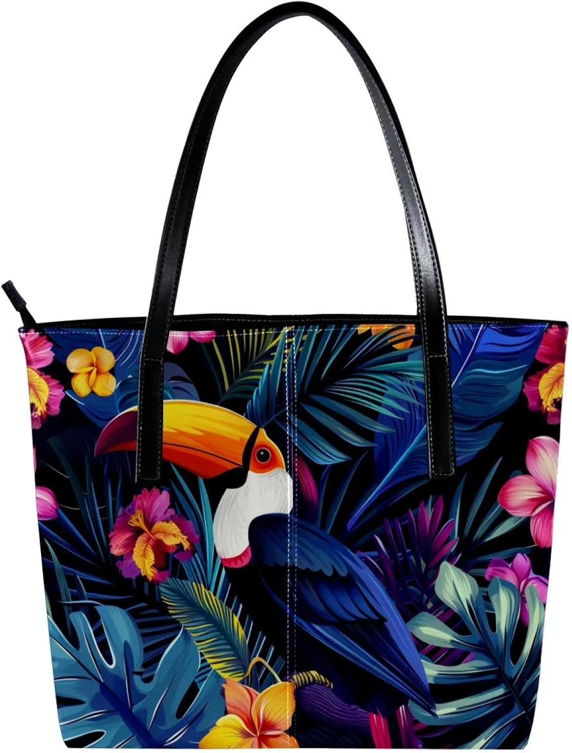 Tote Bags, Large Tote Bags for Women, Women's Tote Handbags, Tropical Pineapple Plam Leaves, Tote Bags for Women